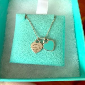 Tiffany’s Mini Double Heart Tag Pendant